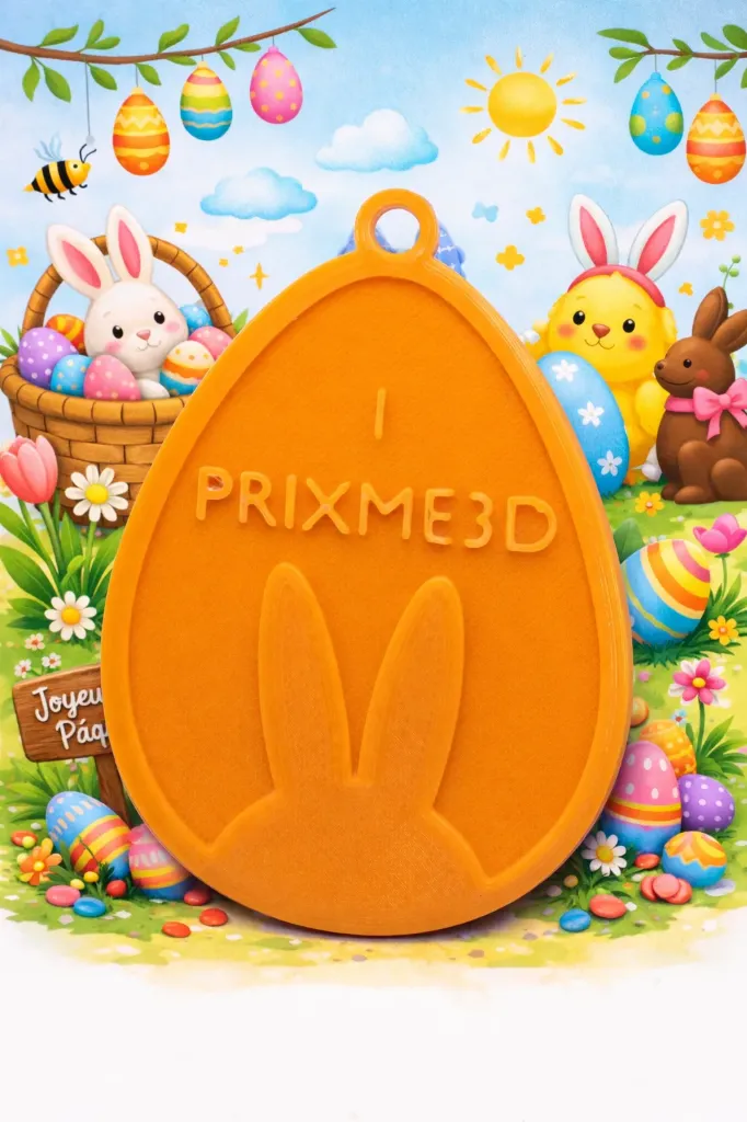 Médaillon Lapin de Pâques avec Prénom